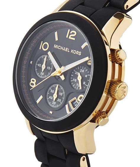 black and gold michael kors watch|Michael Kors chronograph gold.